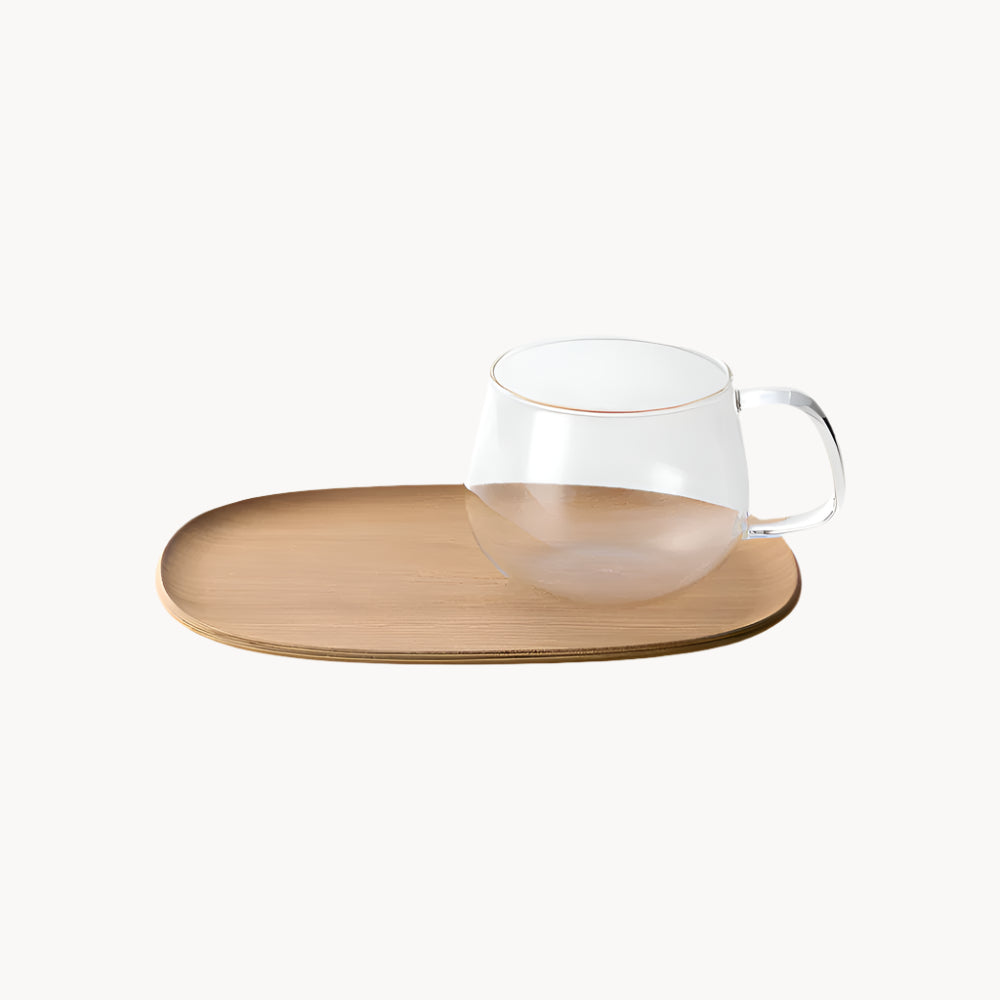Photo of UNITEA Cup and Willow Tray (210x145mm/8.4x5.8in) ( Willow ) [ KINTO ] [ Tea Glasses ]