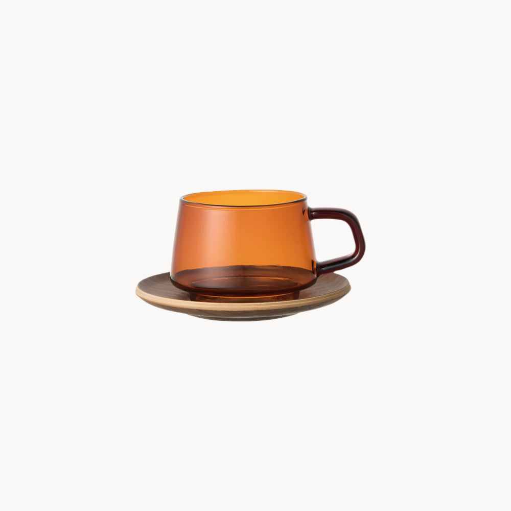 Photo of SEPIA cup & saucer 270ml / 9oz ( amber ) [ KINTO USA ] [ ]